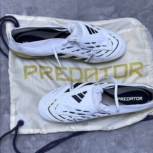 Adidas Predator White and Black Cleats